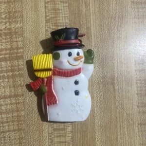 ADORABLE Vtg 60s 70s mid century Snowman Christmas Tree Ornament HONG KONG - Picture 1 of 4