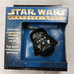 VTG Star Wars Darth Vader Collectible Computer Mouse - Wired Plug & Play - NIP - Picture 1 of 14