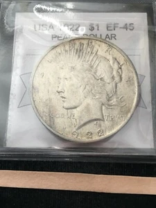 1922  USA,  $1  Silver Peace Dollar, - Picture 1 of 8