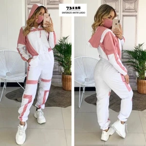 Mujer Monos Leggings Body Blanco Rosado Tela Antifluido Ref.73128 - Imagen 1 de 1