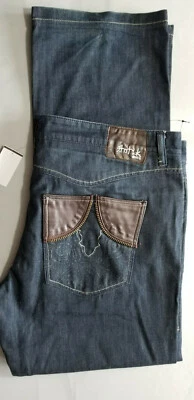 Jean de mezclilla 100 % algodón calce regular raro vintage para hombre - 42x36 azul NUEVO MJT21 Foto 1 de 4