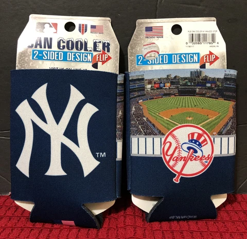MLB New York Yankees Stadium Can Cooler 12 Oz. 2-Sided Design / LOT: 2 - NWT Cover