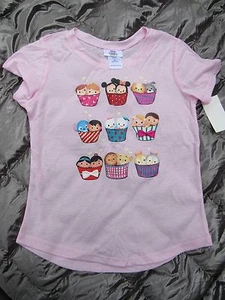 NUEVA CON ETIQUETAS DISNEY TSUM TSUM PInk Thin Cupcake Mickey Minnie Camisa XS 4-5 O XL 14-16 - Imagen 1 de 2