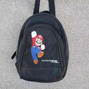 Mario Black Nintendo Mini Backpack Carrying Case Travel Bag DS Systems & Games - Picture 1 of 16