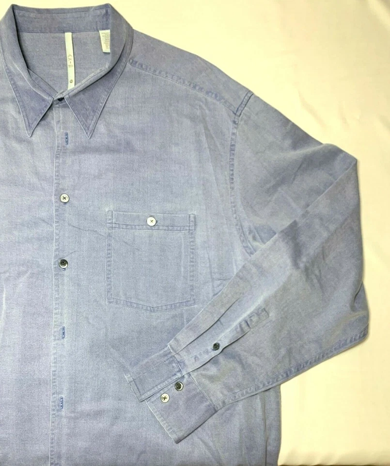 MENS 2XT LONG SLEEVE AXIS BUTTON UP BLUE SHIRT  TALL - Image 1 of 4