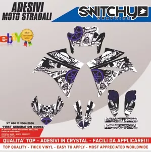 Set Sticker Graphics Kit 'Ace of Spades2 Blue' for Yamaha XT 660 X 2004 2005 - Picture 1 of 1