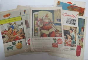 Lot 10 Vintage Soda Pop Magazine Ads - Coke, Pepsi, 7Up & More - 1950s 1960s - Picture 1 of 10