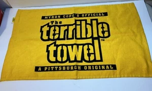 The Official NFL Myron Cope’s PITTSBURGH STEELERS 24” x 15” Gold Terrible Towel - Picture 1 of 4