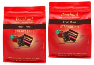 2er Pack Bouchard Frucht dünne Erdbeere: Dunkle Schokolade gefüllt echte Früchte, 21,2oz - Bild 1 von 4