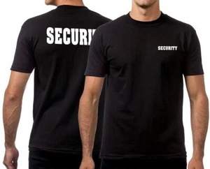 MENS SECURITY GUARD UNIFORM MMA HEAVY WEIGHT TIGHT NECK DURABLE THICK T-SHIRTS - Picture 1 of 13