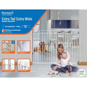 Perma Child Safety™ Superior Swing Baby Barrier Gate – Extra Tall, Extra Wide - Picture 1 of 3