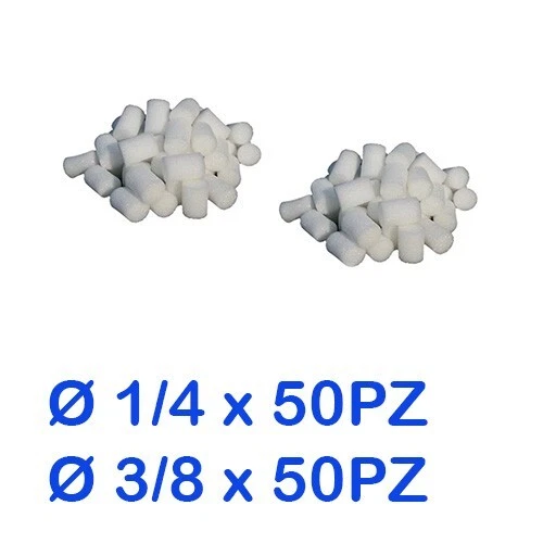 PROIETTILI DI SPUGNA PULIZIA IMPIANTO TUBO RAME CLIMATIZZATORE  1/4 + 3/8 50+50 - Immagine 1 di 1