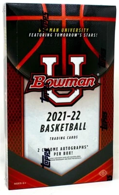 2021/22 BOWMAN UNIVERSITY BASKETBALL HOBBY BOX BLOWOUT CARDS - Image 1 of 2