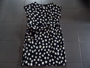 BPC by BONPRIX Selection Kleid 44 46 schwarz creme Ton gepunktet Stretchanteil - Bild 1 von 6