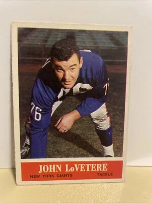 1964 PHILADELPHIA FOOTBALL #120 JOHN LoVETERE New York Giants - Image 1 of 2