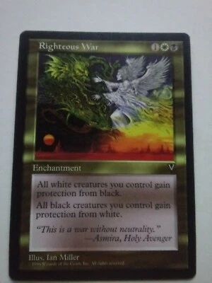 MTG Magic the Gathering English Righteous War 1996 Visions NM - Image 1 of 2