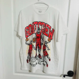Nueva camiseta blanca de manga corta Goat Crew Skeleton Team talla grande - Imagen 1 de 5