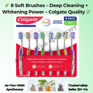 Colgate Total Advanced Whitening Zahnbürste 8er Pack weiche Borsten jeweils versiegelt neu - Bild 1 von 5