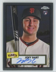 2021 Topps Chrome Platinum Anniversary Joey Bart Rookie Auto Giants #PA-JBT C71 - Foto 1 di 2