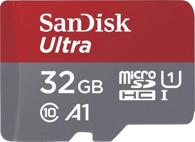 Sandisk Speicherkarte Ultra Android microSDHC 32GB 120MB/s + Adapter - Bild 1 von 3
