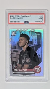 2023 Topps Big League - Uncommon Rainbow Foil Cade Cavalli #208 (RC) PSA 9 - Picture 1 of 2