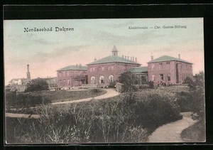 Duhnen, Ansichtskarte, Kinderhospiz, Chr. Gaerne-Stiftung 1907  - Picture 1 of 2