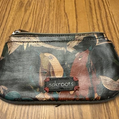 Sakroots  Floral Bird Print Wallet Coin Purse. - Image 1 of 4