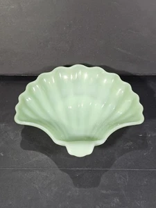 Vintage Fire King Jadeit Glas Muschelschale Schale grünes Glas 6,5" - Bild 1 von 11