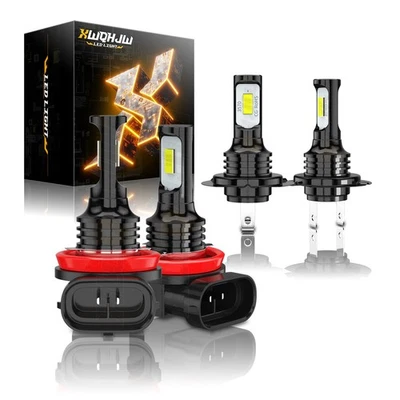 For Ford Fusion 2009-2016 White LED Headlights High&Low Beam Light Bulbs H7 H11 - Image 1 of 4