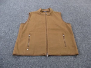Peter Millar Vest Jacket Men XL Brown Wool Cashmere Stealth Fleece Crown Crafted - Picture 1 of 10