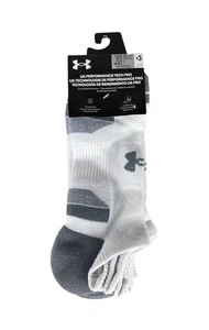 NEW Under Armour Performance Tech Pro 3 Pack No Show Socks White Size 8.5-13 - Picture 1 of 6