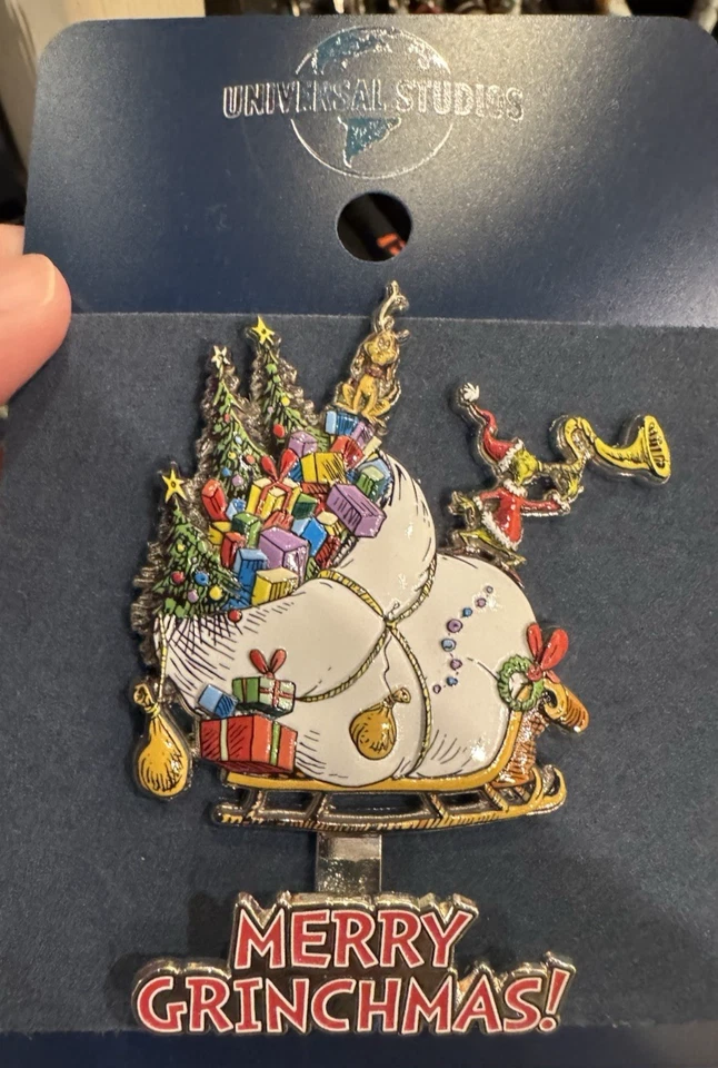Pin Jumbo Trineo Grinch Universal Studios Grinchmas 2025 Estola Navidad Foto 1 de 1