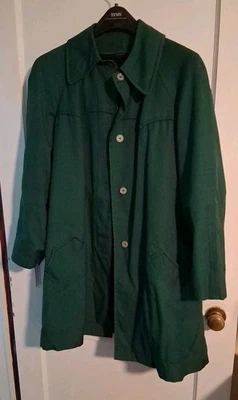 Dark Green London Fog Coat Women's Vintage Sz14 Reg Nade In Baltimore MD - Image 1 of 4