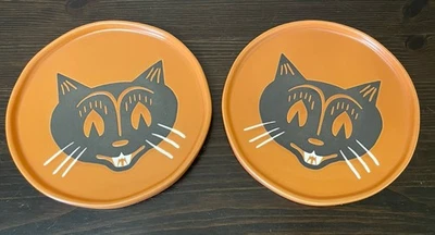 Halloween Black Cat Stoneware Appetizer Dessert Plate 6" Target Set 2 Threshold - Image 1 of 4