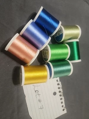 Lot Sulky Rayon 40wt Embroidery Thread 850yd x 8 #7 - Image 1 of 3