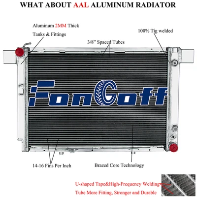 Radiador de aluminio de 4 núcleos apto para MERCEDES BENZ SL500 500 SL 1990-2002 5,0 L V8 GAS. Foto 1 de 4