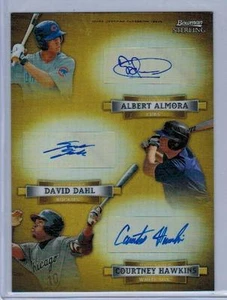 2012 BOWMAN STERLING ALBERT ALMORA DAVID DAHL COURTNEY HAWKINS TRIPLE AUTO - Picture 1 of 1