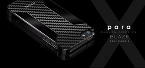 More Thing Para Blaze CX Carbon Fibre iPhone SE 5S 5 Case Cover - Black Onyx - Picture 1 of 5