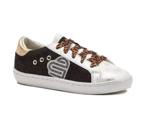 Zapatillas deportivas informales de moda con cordones de caña baja Justice para niñas talla 3 Foto 1 de 4