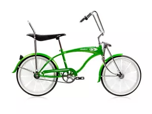 GREEN 20" Lowrider Bike 140 Spokes FAN Rims Springer Fork Coaster Brake - Picture 1 of 1