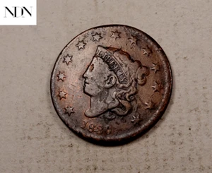 1830 Coronet Kopf großer Cent - fein (F) - #LC215 - Bild 1 von 3