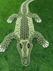 Modern crocodile rug - Bild 1 von 6