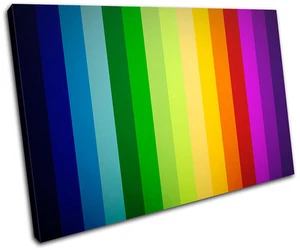 Stripes Funky Abstract SINGLE CANVAS WALL ART Picture Print VA - Picture 1 of 1