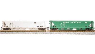 Broadway Limited ~ N Scale ~ PRR Class H32 5-Bay Covered Hopper 2-Pack ~ 7257 - Image 1 of 4