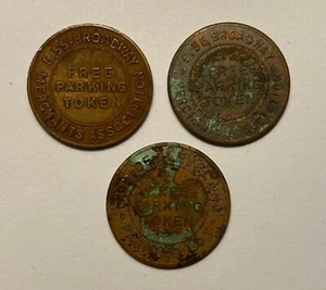 Vintage Lot 3 City of Cleveland Free Parking Lot Token Coins - Bild 1 von 2