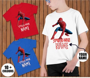 Spider Man T Shirt, Wunschname Spider Man T Shirt, Personalisiert Spider Man - Bild 1 von 10