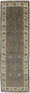 Handmade Oushak Chobi Oriental Runner Rug Floral Design Hallway Kitchen 3X8 ft - Picture 1 of 14