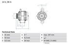 Bosch Alternator For Fiat Doblo Multijet Ii 95 Combi 1.3 (03/2016-Present)