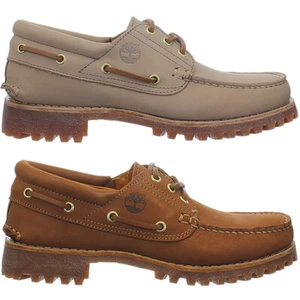 Timberland Classic 3-Eye Boat Herren braun beige Leder Bootsschuhe Sneakers NEU - Bild 1 von 9