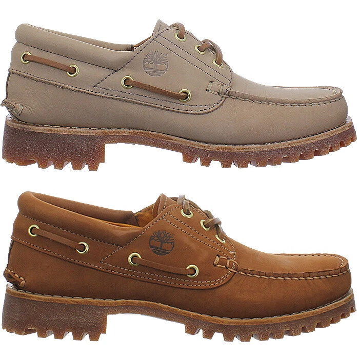 Timberland Classic 3-Eye Boat Herren braun beige Leder Bootsschuhe Sneakers NEU - Bild 1 von 1